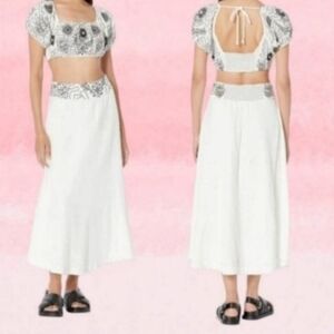 Free People Lotus Top and Skirt Set Size L